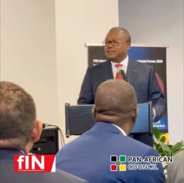 Pan-African Council Representative Dexter Cummings and President of Guinea-Bissau, H.E. Umaro Sissoco Embaló